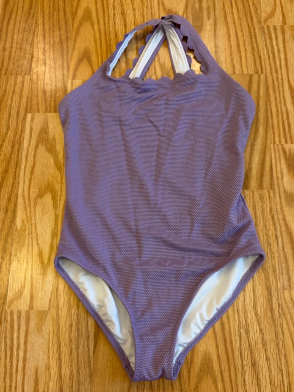 Old Navy Lavender Textured One-Piece Swimsuit